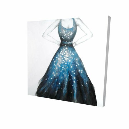 BEGIN HOME DECOR 16 x 16 in. Blue Princess Dress-Print on Canvas 2080-1616-FA11
